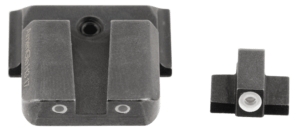 AmeriGlo SW801 Classic Tritium Sight Set for Smith & Wesson M&P  Black | Green Tritium with White Outline Front and Rear