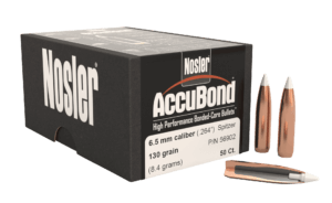 Nosler 56902 AccuBond  6.5 Creedmoor .264 130 gr Spitzer Point/ 50rd Box