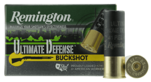 Remington Ammunition 20639 Ultimate Defense Buckshot 12 Gauge 3″ 4 Buck Shot 5 Per Box/ 20 Cs