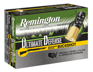 Remington Ammunition 20681 Ultimate Defense Buckshot 20 Gauge 2.75″ 3 Buck Shot 5 Per Box/ 20 Cs