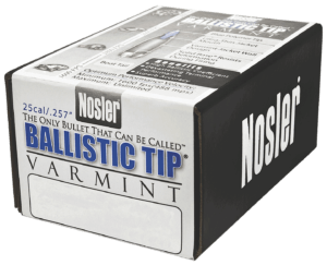 Nosler 43004 Ballistic Tip  25 Cal. .257 85 gr Spitzer Point/ 100rd Box