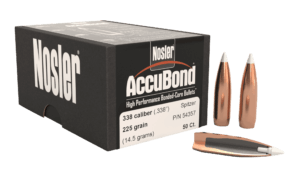 Nosler 54357 AccuBond  338 Cal .338 225 gr Spitzer Point/ 50rd Box