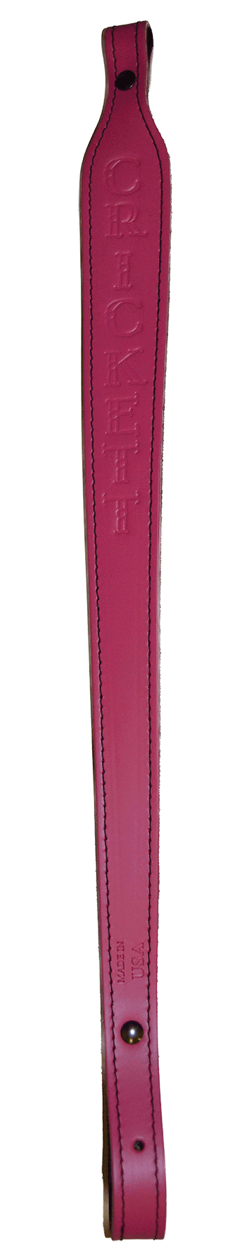 Crickett KSA802 Rifle Sling Black w/ Pink Stitching Leather 23″ L x 1.75″ W Crickett KSA802 Rifle Sling Black w/ Pink Stitching Leather 23″ L x 1.75″ W