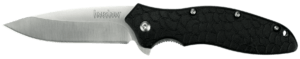Kershaw 1830 OSO Sweet  3″ Flipper Drop Point Plain Satin 8Cr13MoV SS Blade  Black GFN Handle  Includes Pocket Clip