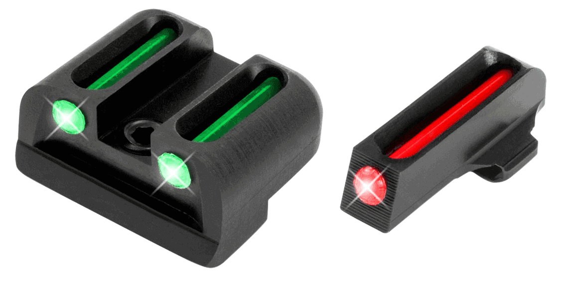 TruGlo TG131X Fiber-Optic Black | Red Fiber Optic Front Sight Green Fiber Optic Rear Sight