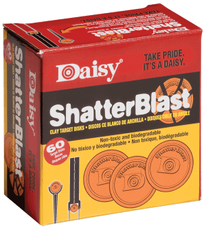 Daisy 990873406 ShatterBlast Target Disks 2" Clays .22-.50 Ammo 60 Count