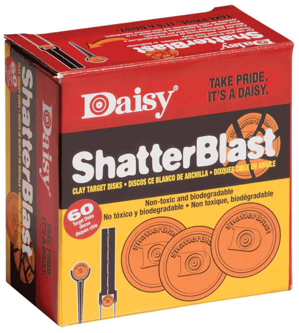 Daisy 990873406 ShatterBlast Target Disks 2″ Clays .22-.50 Ammo 60 Count