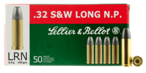 Sellier & Bellot SB32SWLA Handgun 32 S&W Long 100 gr Lead Round Nose 50rd Box Sellier & Bellot SB32SWLA Handgun 32 S&W Long 100 gr Lead Round Nose 50rd Box