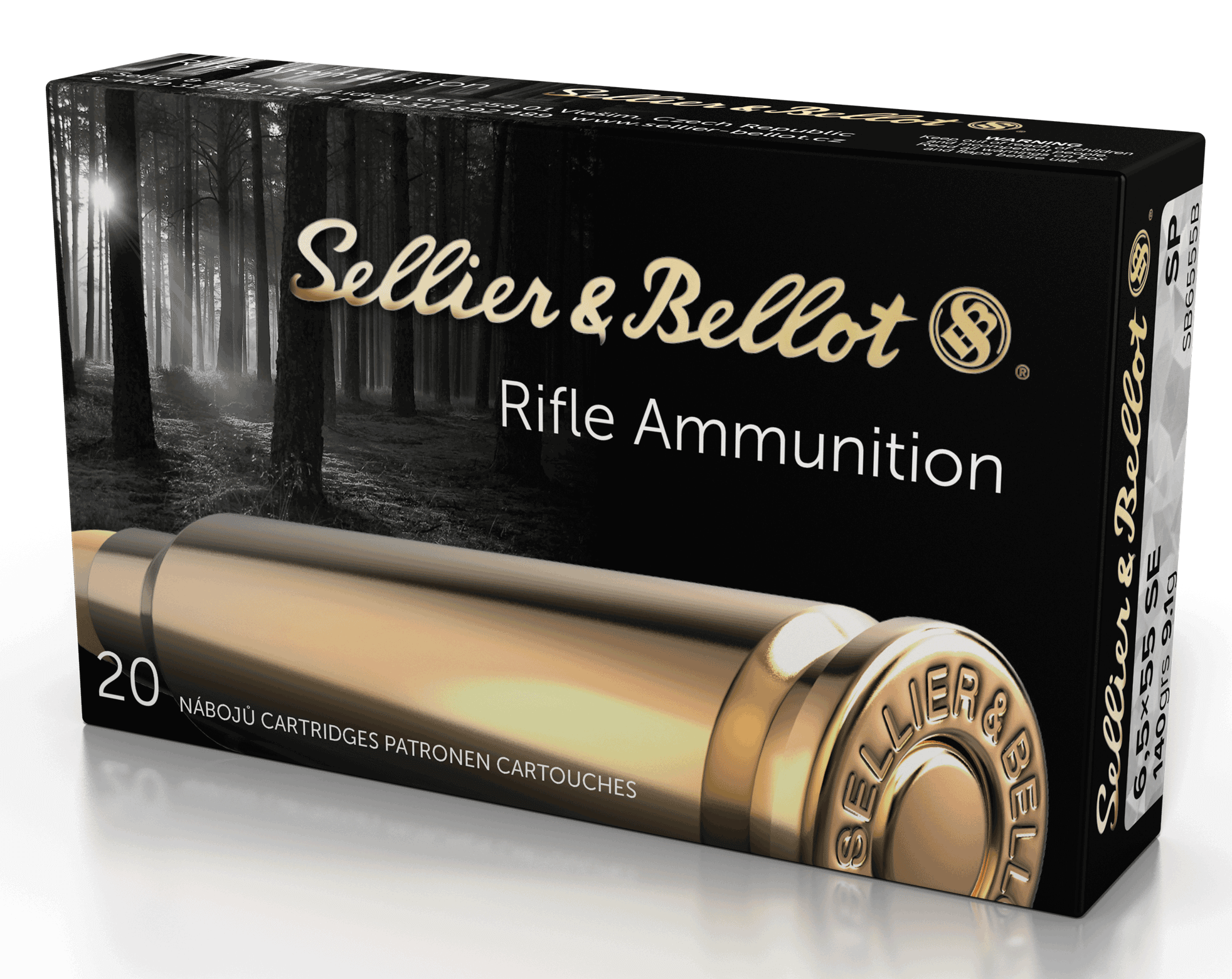 Sellier & Bellot SB6555B Rifle 6.5×55 Swedish 140 gr Soft Point 20rd Box Sellier & Bellot SB6555B Rifle 6.5×55 Swedish 140 gr Soft Point 20rd Box