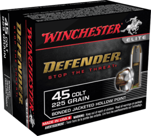 Winchester Ammo S45CPDB Defender 45 Colt 225 gr Bonded Jacket Hollow Point 20rd Box Winchester Ammo S45CPDB Defender 45 Colt 225 gr Bonded Jacket Hollow Point 20rd Box