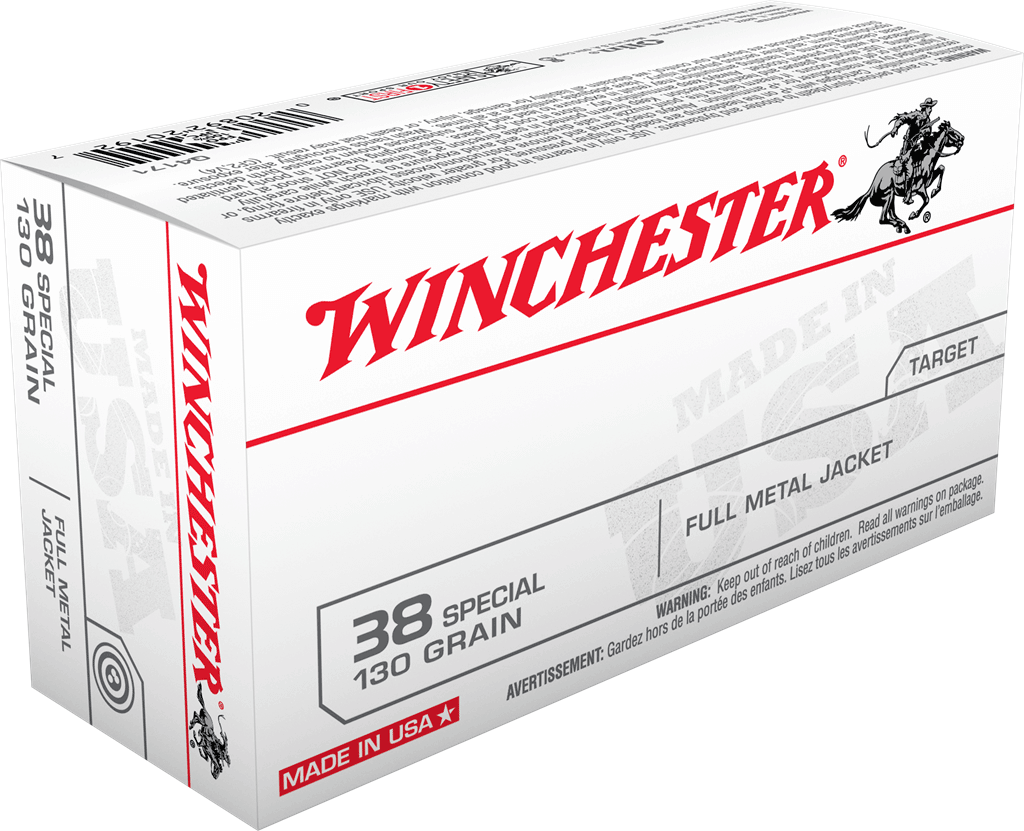 Winchester Ammo Q4171 USA 38 Special 130 gr Full Metal Jacket 50rd Box Winchester Ammo Q4171 USA 38 Special 130 gr Full Metal Jacket 50rd Box