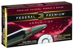 Federal P7RF Premium  7mmRemMag 160gr Nosler Partition 20rd Box
