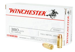 Winchester Ammo Q4206 USA  380 ACP 95 gr Full Metal Jacket 50rd Box