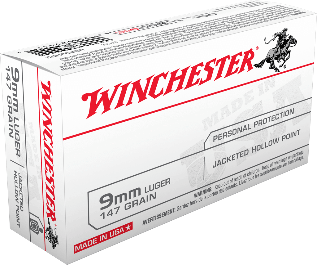 Winchester Ammo USA9JHP USA 9mm Luger 115 gr Jacket Hollow Point 50rd Box Winchester Ammo USA9JHP USA 9mm Luger 115 gr Jacket Hollow Point 50rd Box