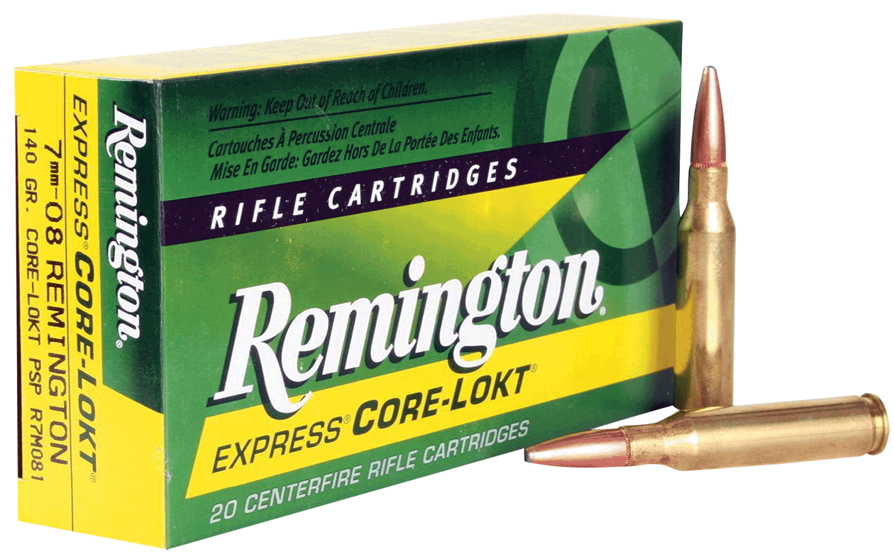 Remington Ammunition 21337 Core-Lokt 7mm-08 Rem 140 gr Pointed Soft Point Core Lokt 20rd Box