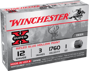 Winchester Ammo X123RS15 Super X  12 Gauge 3″ 1 oz Rifled Slug Shot 5 Per Box