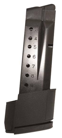 ProMag SMI28 Standard  10rd Extended 9mm Luger Fits S&W M&P Shield Blued Steel (Except Shield EZ Variant)