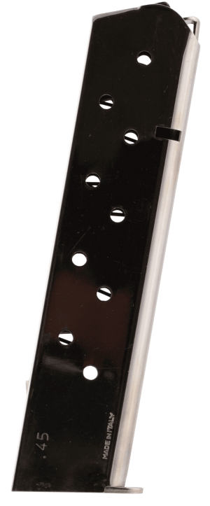 Mec-Gar MGCG4510N Standard 10rd Extended 45 ACP Fits 1911 Government Nickel Carbon Steel