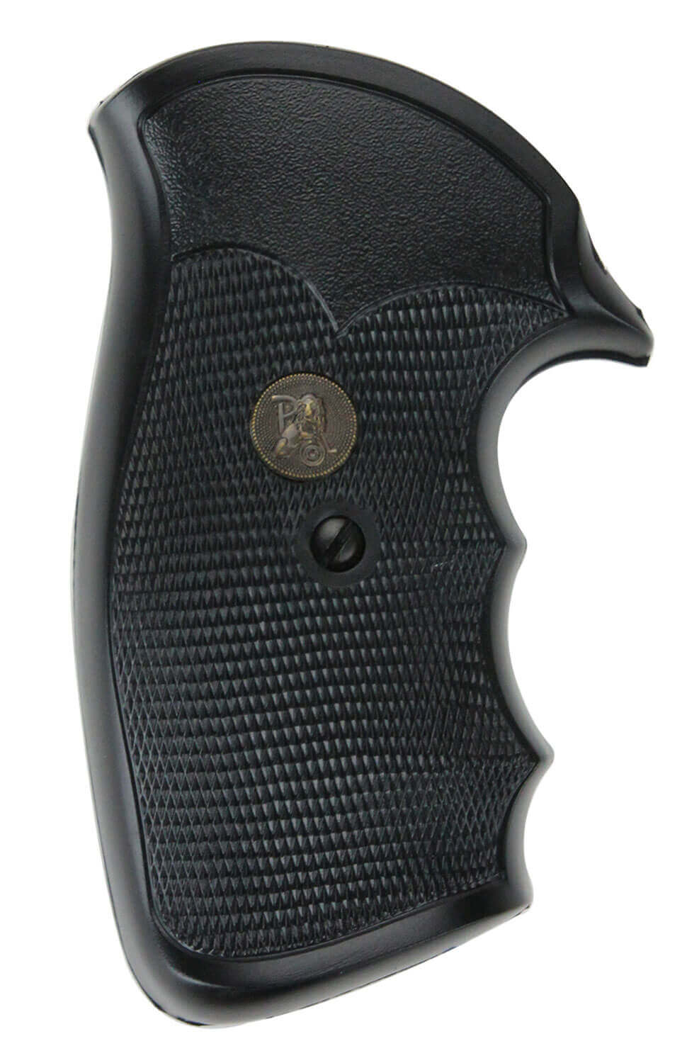 Pachmayr 03266 Gripper Grip Checkered Black Rubber with Finger Grooves for S&W K/L Frame with Round Butt - Image 3