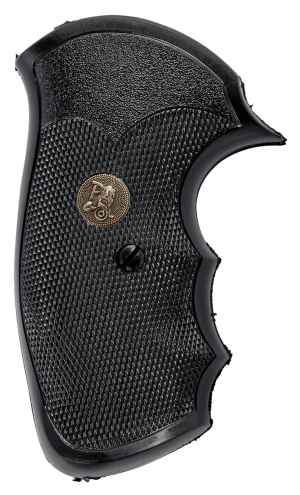 Pachmayr 03250 Gripper Grip Checkered Black Rubber with Finger Grooves for S&W J Frame with Square Butt