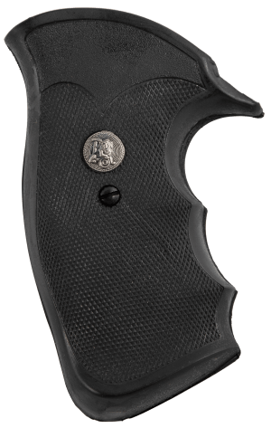 Pachmayr 05058 Decelerator Grip Checkered Black Rubber with Finger Grooves for Ruger RedHawk