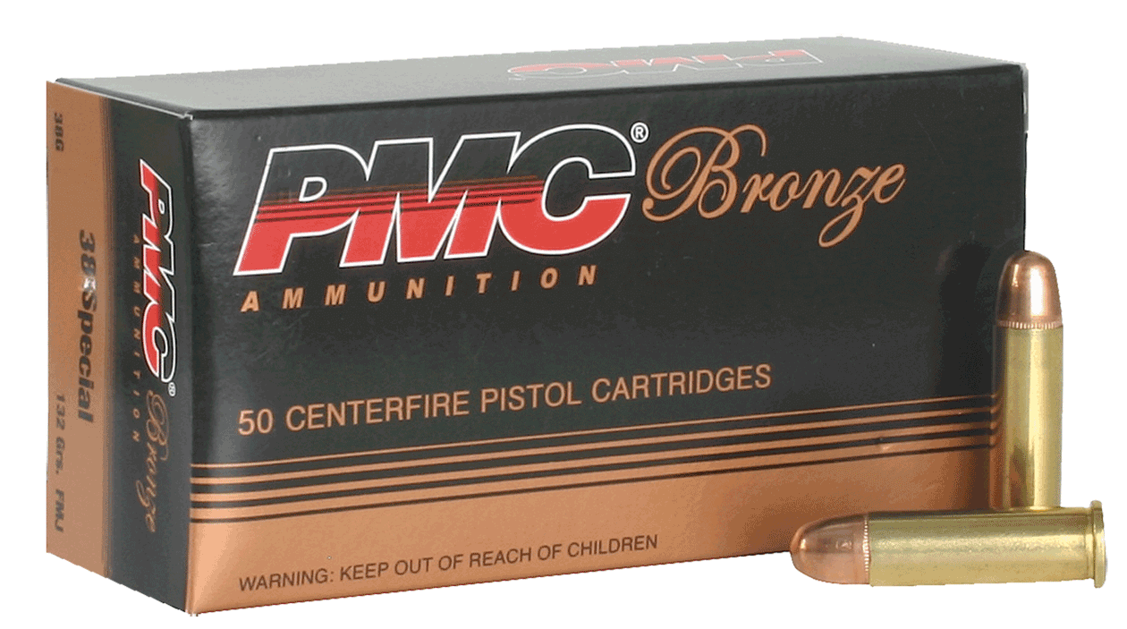 PMC 38G Bronze 38 Special 132 gr Full Metal Jacket 50rd Box PMC 38G Bronze 38 Special 132 gr Full Metal Jacket 50rd Box