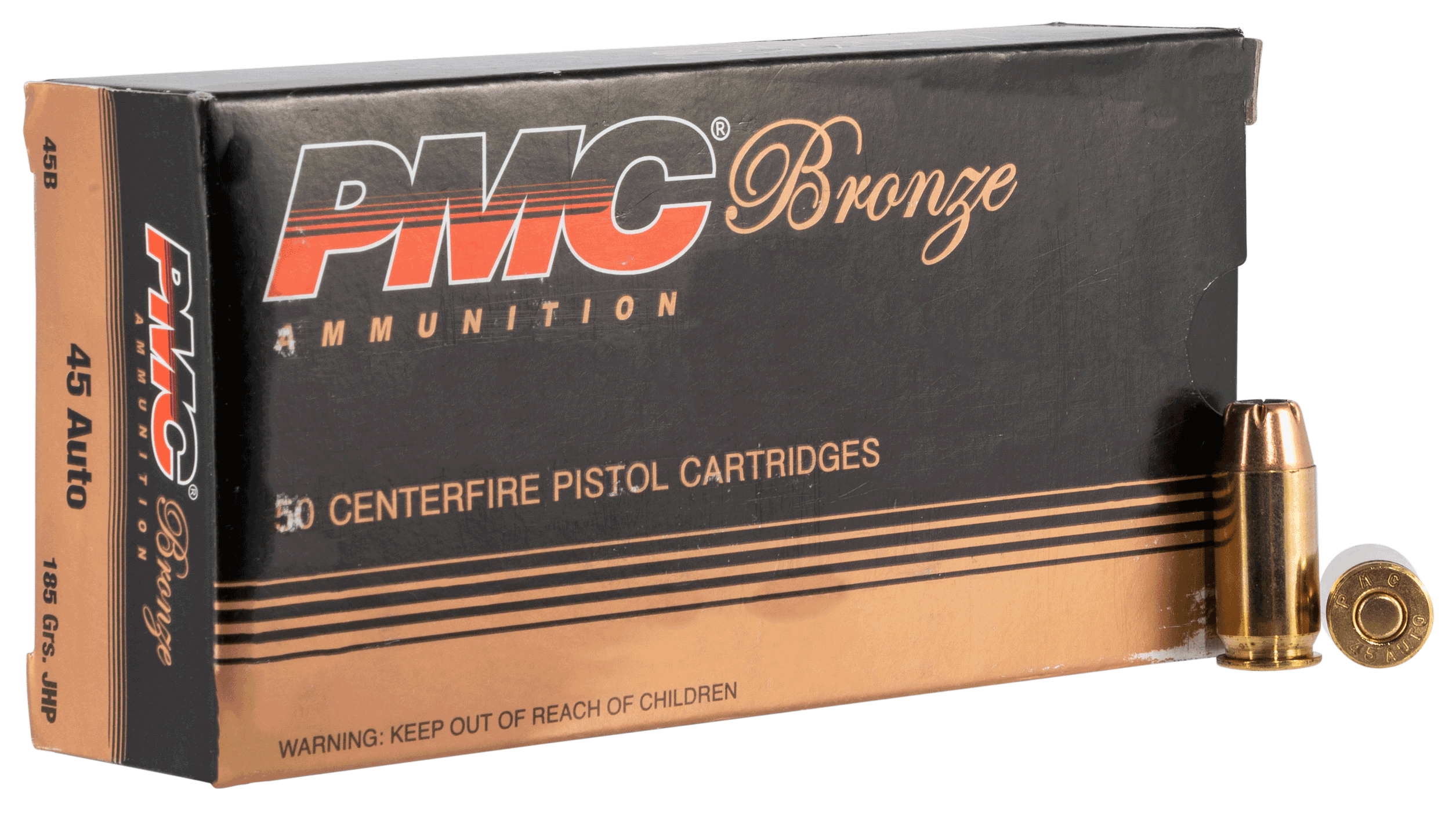PMC 45B Bronze 45 ACP 185 gr Jacket Hollow Point 50rd Box
