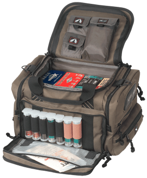 GPS Bags 1411SC Sporting Clays OD Green Nylon with Lockable Zippers Storage Pockets Pull-Out Rain Cover & Visual ID Storage System Holds 8-10 Shot Shell Boxes