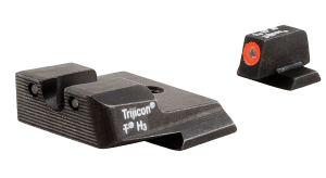 Trijicon 600556 HD Night Sights- Smith & Wesson M&P/ SD9/ SD40 Black | Green Tritium Orange Outline Front Sight Green Tritium Black Outline Rear Sight