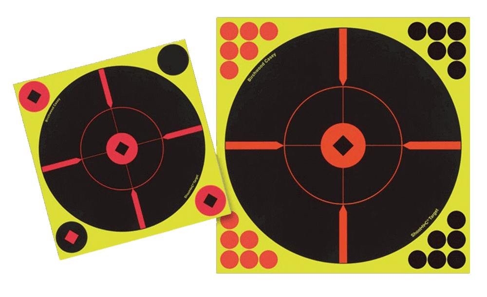 Birchwood Casey 34015 Shoot-N-C Self-Adhesive Paper Black/Yellow 12" Bullseye BMW Includes Pasters 5 Pack