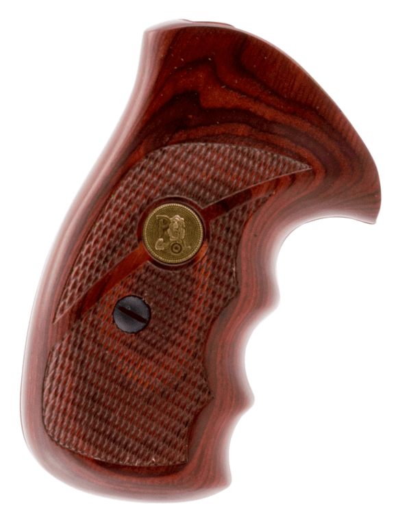 Pachmayr 63020 Renegade Grip Checkered Rosewood Laminate with Finger Grooves for S&W K/L Frame Pachmayr 63020 Renegade Grip Checkered Rosewood Laminate with Finger Grooves for S&W K/L Frame