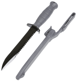 Glock KG039180 Field 7" Fixed Clip Point Plain/Saw Black High Carbon Steel Blade/ Gray Textured Trimond Polymer Handle Clamshell Packaging