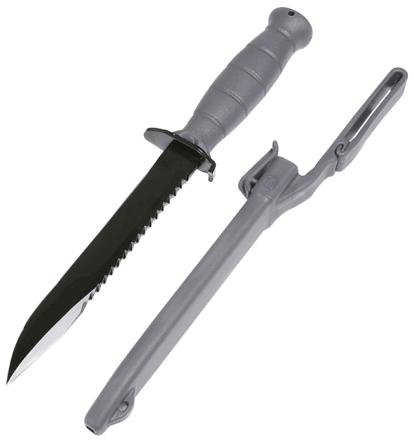 Glock KG039180 Field  7″ Fixed Clip Point Plain/Saw Black High Carbon Steel Blade/ Gray Textured Trimond Polymer Handle Clamshell Packaging