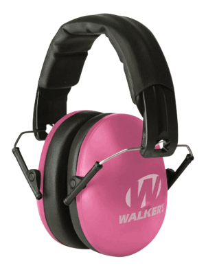 Walker's GWPYWFM2PNK Folding Muff 27 dB Over the Head Pink/Black Polymer Fits Youth/Women