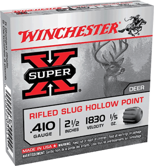 Winchester Ammo X41RS5VP Super X 410 Gauge 2.50" 1/5 oz 1830 fps Rifled Slug Shot 15rd Box (Value Pack)