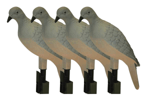 Mojo Outdoors HW9004 Clip On  Dove Species Natural Plastic 4 Per Pack