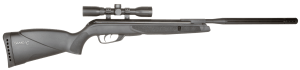Gamo 6110067854 Wildcat Whisper Air Rifle Gas Piston 177 1rd Shot Fluted Polymer Jacketed Rifled Steel Barrel w/Whisper Noise Dampening  All Weather Stock w/Rubber Recoil Pad  Non-Slip Grip & Forearm Includes Gamo 4x32mm Scope & Rings