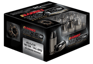 Barnes Bullets 21554 TAC-XPD Defense Handgun 40 S&W 140 gr TAC-XP 20rd Box Barnes Bullets 21554 TAC-XPD Defense Handgun 40 S&W 140 gr TAC-XP 20rd Box