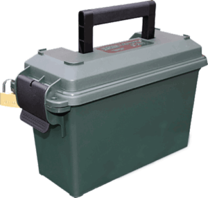MTM Case-Gard AC30T11 Ammo Can Tall 30 Cal Handgun Forest Green Polypropylene