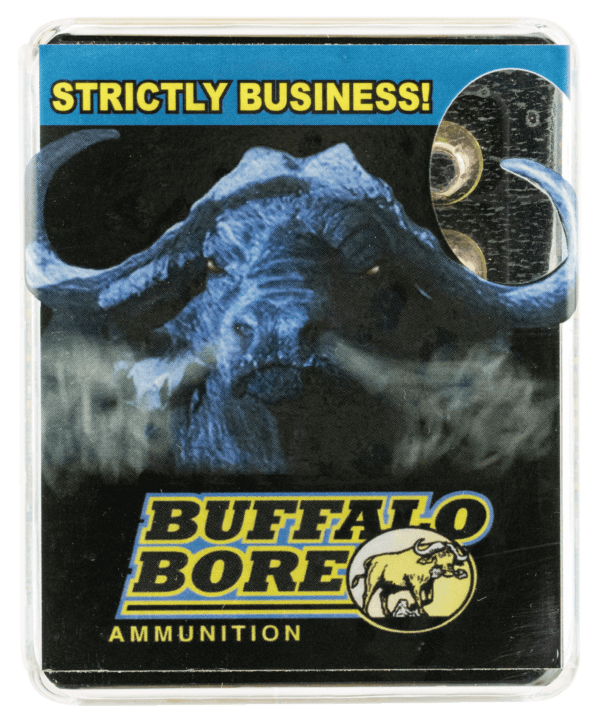 Buffalo Bore Ammunition 33E20 Personal Defense Strictly Business 38 Super +P 147 gr Jacketed Hollow Point (JHP) 20rd Box
