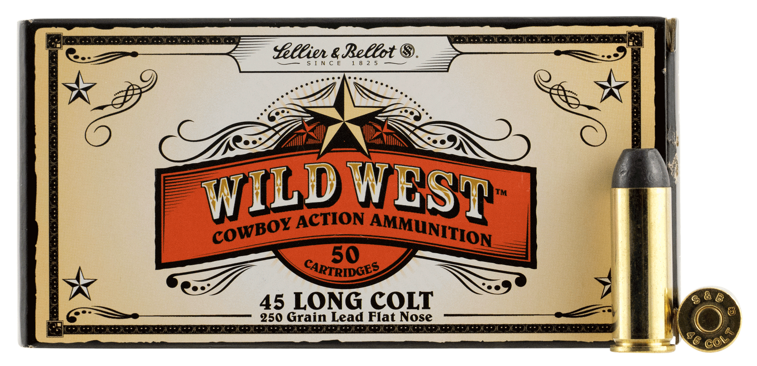 Sellier & Bellot SB45D Handgun 45 Colt 250 gr Lead Flat Nose 50rd Box