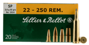 Sellier & Bellot SB22250B Rifle  22-250 Rem 55 gr Soft Point 20rd Box