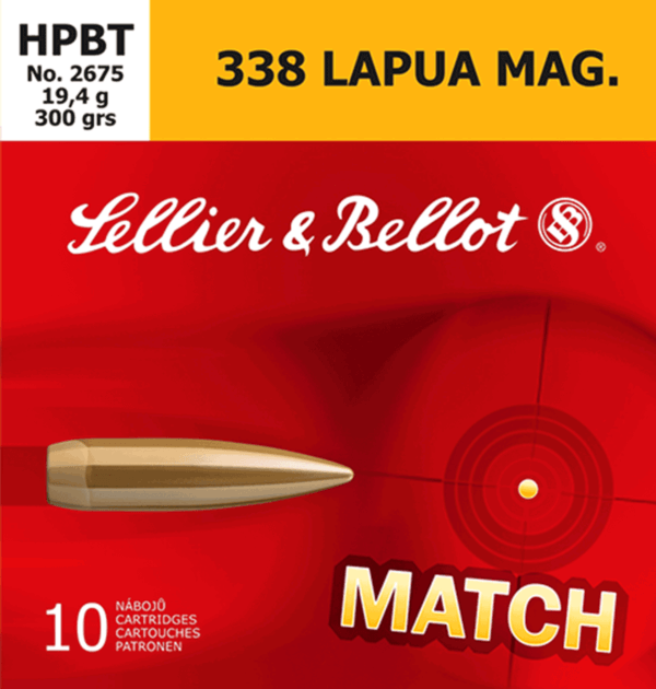 Sellier & Bellot SB338LMB Rifle  338 Lapua Mag 300 gr Hollow Point Boat Tail 10rd Box
