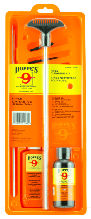 Hoppe's U22B Rifle Cleaning Kit 22 / 250 Cal (Clam Pack)