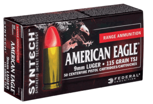 Federal AE40SJ1 American Eagle Syntech Range  40S&W 165gr Total Syntech Jacket Flat Nose 50rd Box