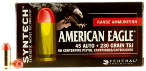 Federal AE45SJ1 American Eagle Syntech Range  45ACP 230gr Total Syntech Jacket Round Nose 50rd Box