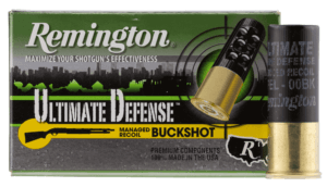 Remington Ammunition 20711 Ultimate Defense Buckshot 12 Gauge 2.75″ 00 Buck Shot 5 Per Box/ 20 Cs