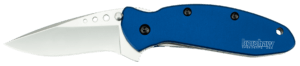 Kershaw 1620NB Scallion 2.40″ Folding Drop Point Plain Bead Blasted 420HC SS Blade Navy Blue Anodized Aluminum Handle Includes Pocket Clip