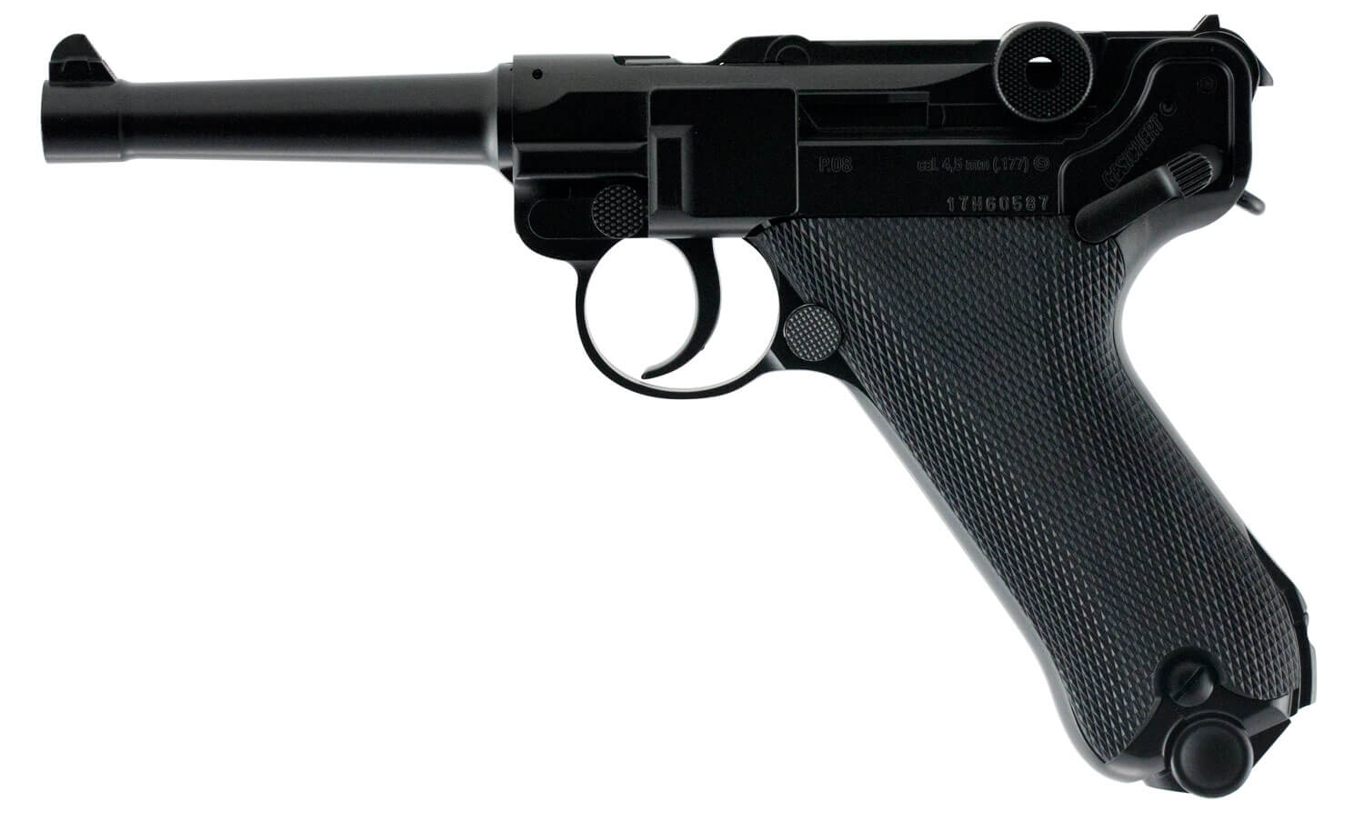 Umarex USA 2251800 Legends P.08 CO2 177 BB 21+1 4.60″ Black Polymer Grips Umarex USA 2251800 Legends P.08 CO2 177 BB 21+1 4.60″ Black Polymer Grips