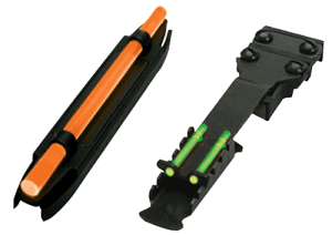 HiViz C4001 C-Series Magnetic Turkey/Deer Sight Set Black | Orange Fiber Optic Front Sight Green Fiber Optic Rear Sight